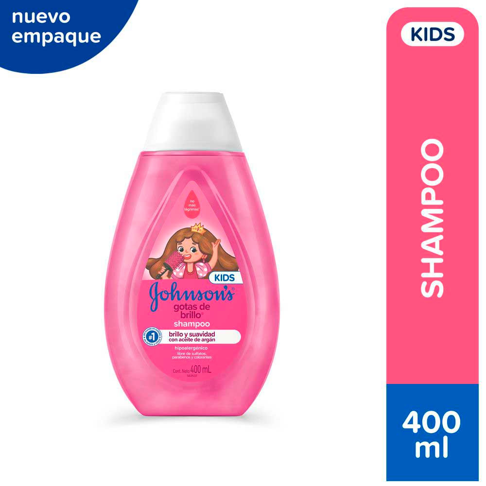 Shampoo Niños Gotas de Brillo 400 Ml Johnson's