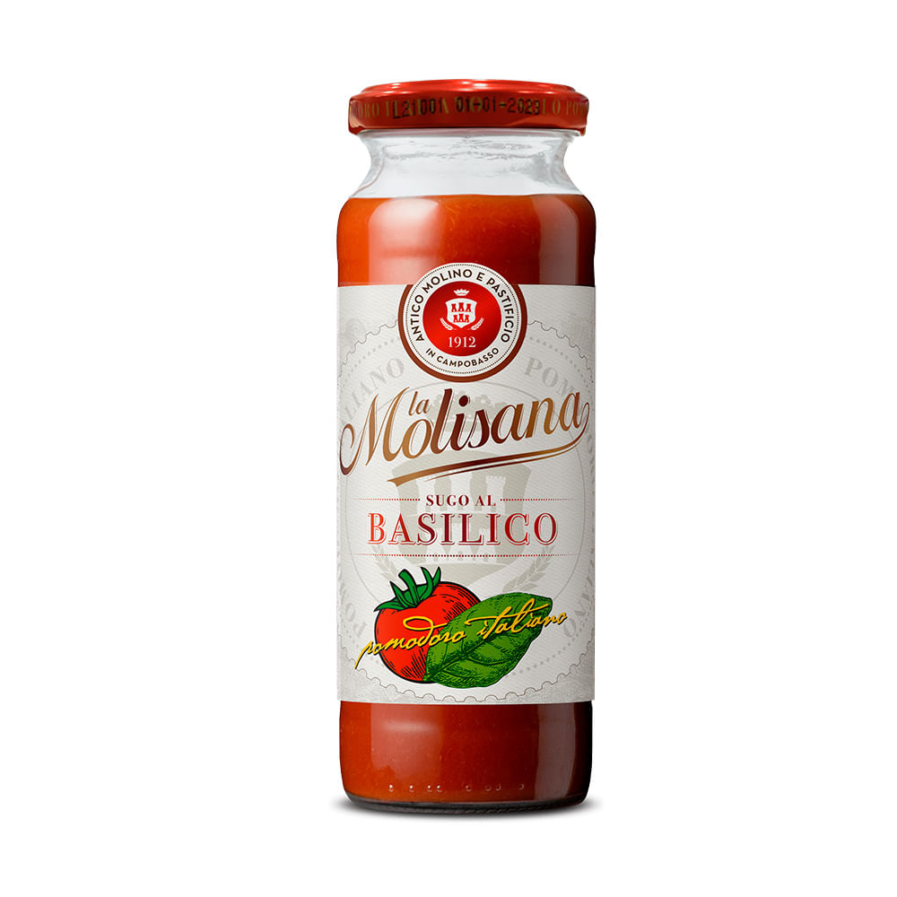 Salsa De Tomate Con Albahaca 340gr La Molisana