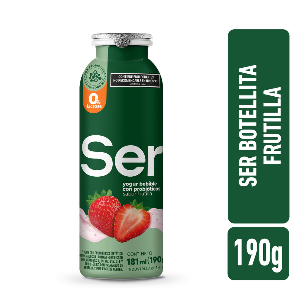 Yogurt Sabor Frutilla Descremado 190 Grs Ser