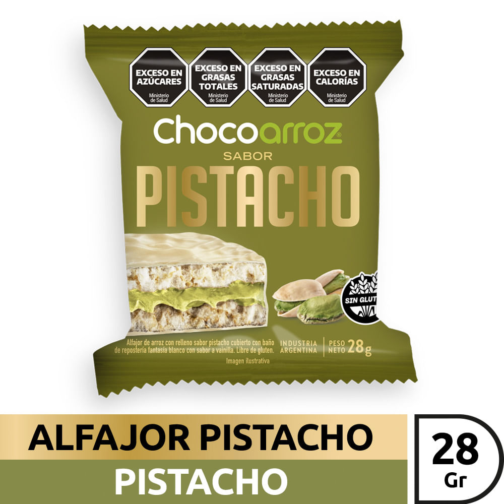 Alfajor Pistacho X 28 Grs Chocoarroz