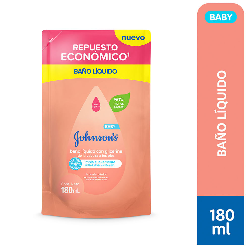Jabón Líquido para Bebé Glicerina 180 Ml Johnson's