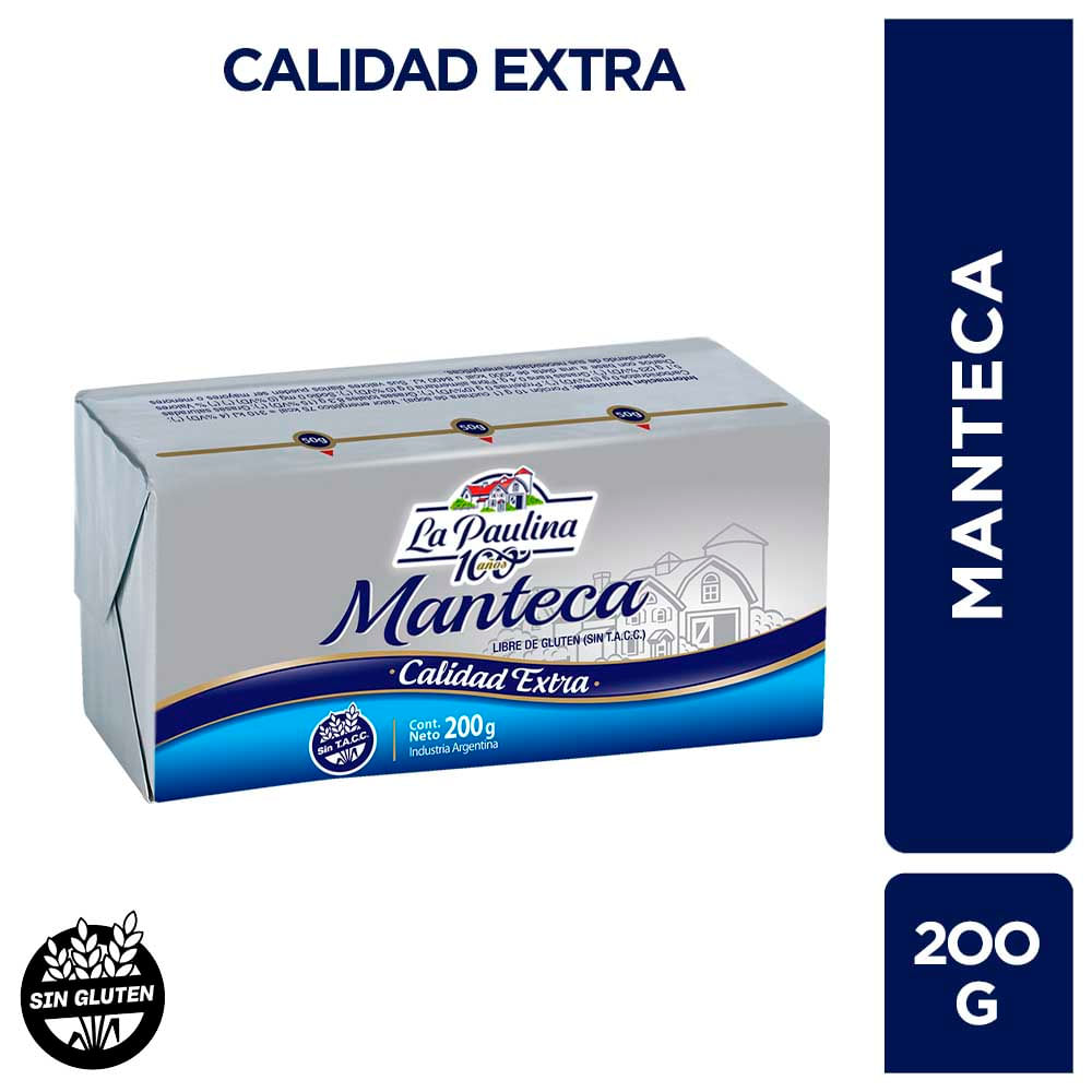 Manteca Tradicional 200 Grs La Paulina