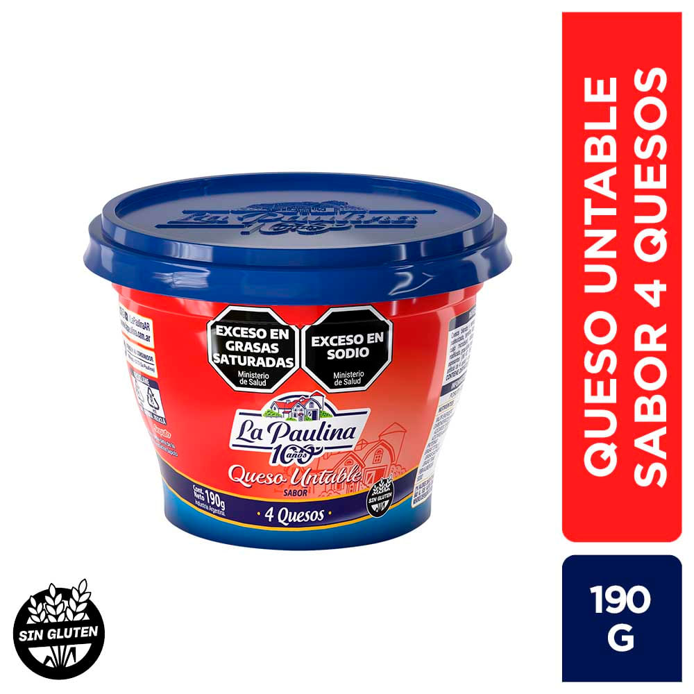 Queso Untable Sabor 4 Quesos 190 Grs La Paulina