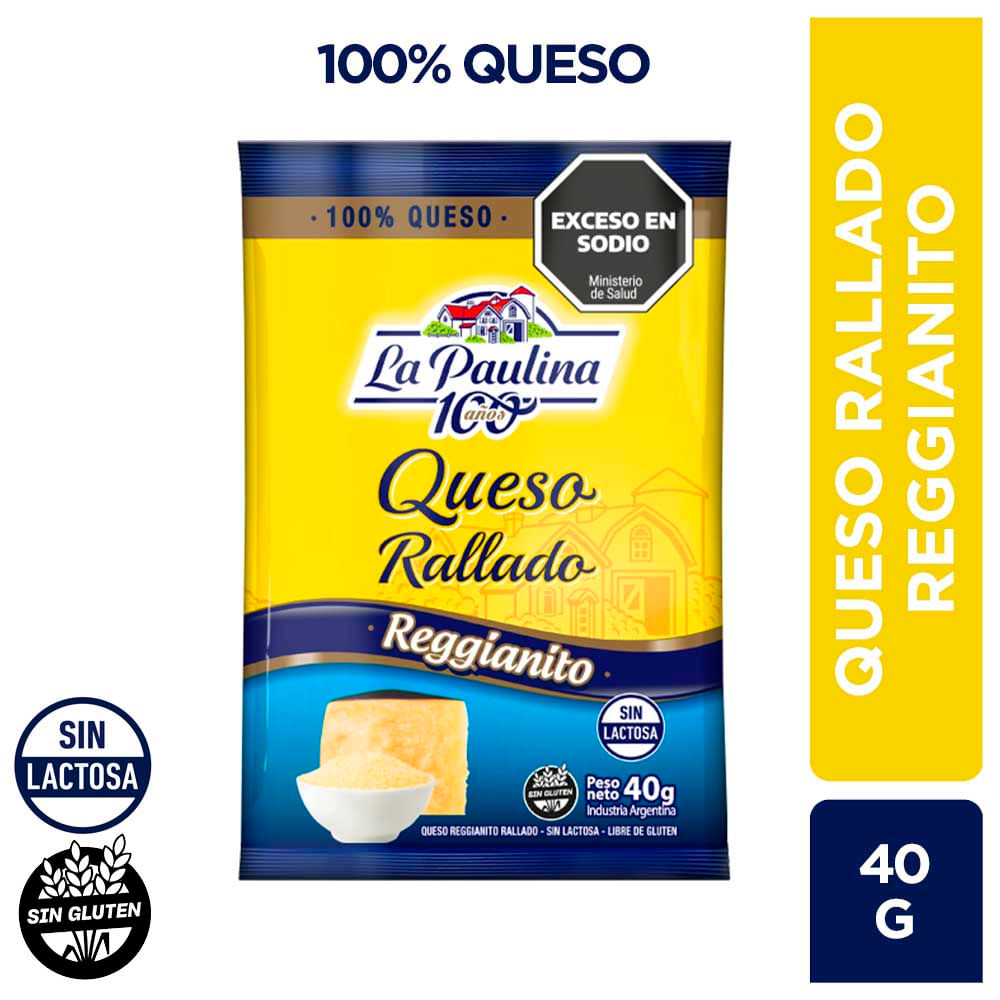 Queso Reggianito Rallado 40 Grs La Paulina