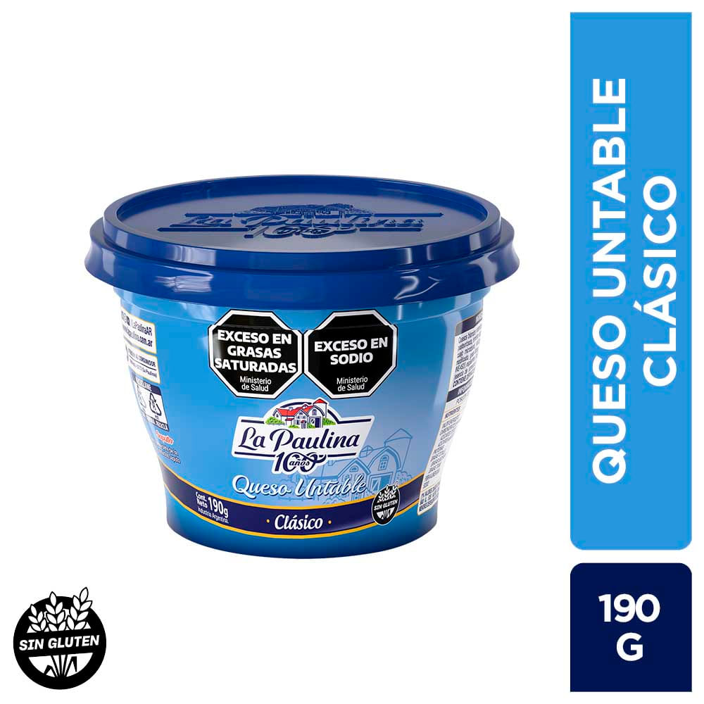 Queso Untable Sabor Clásico 190 Grs La Paulina