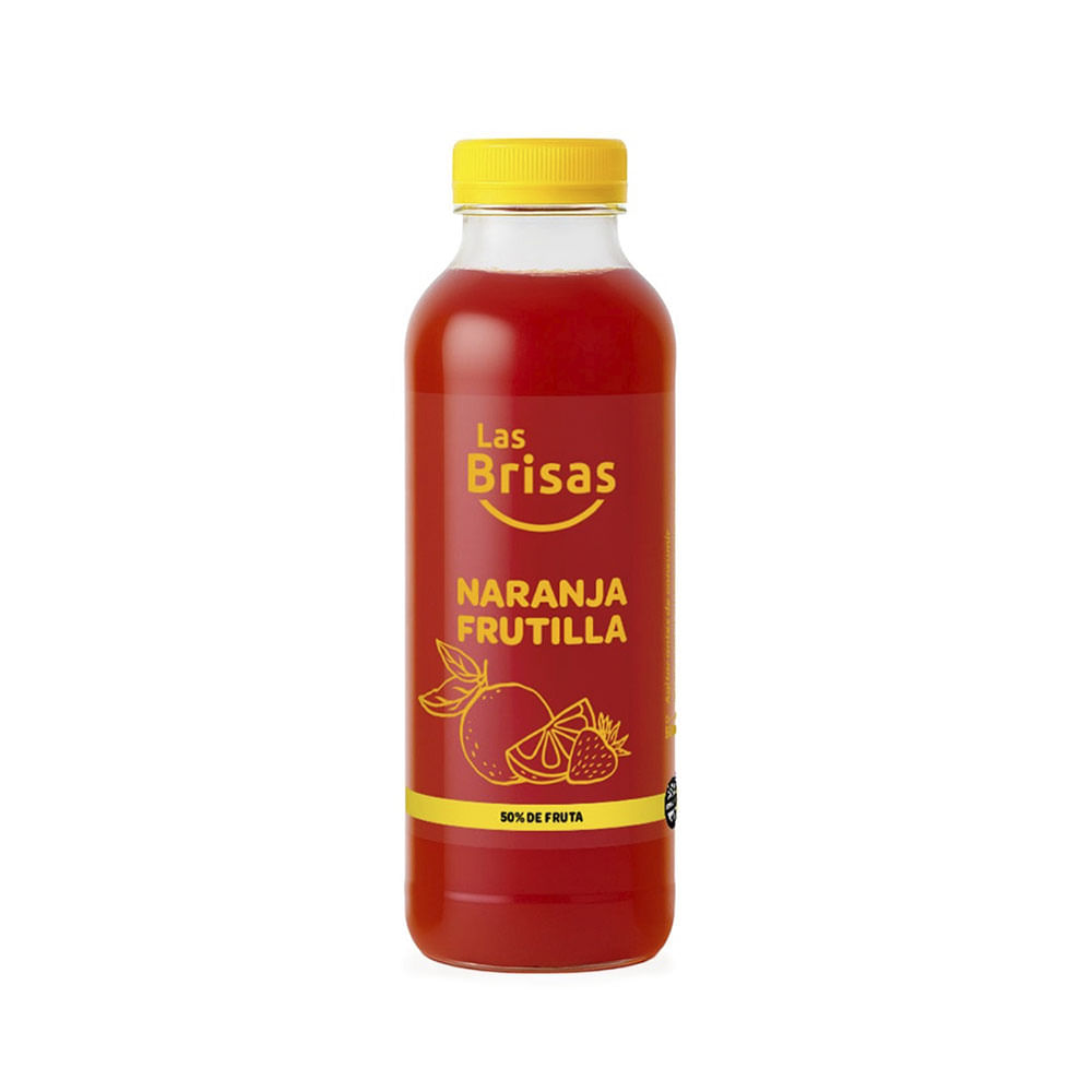 Jugo Sabor Naranja y Frutilla 500 Ml Las Brisas