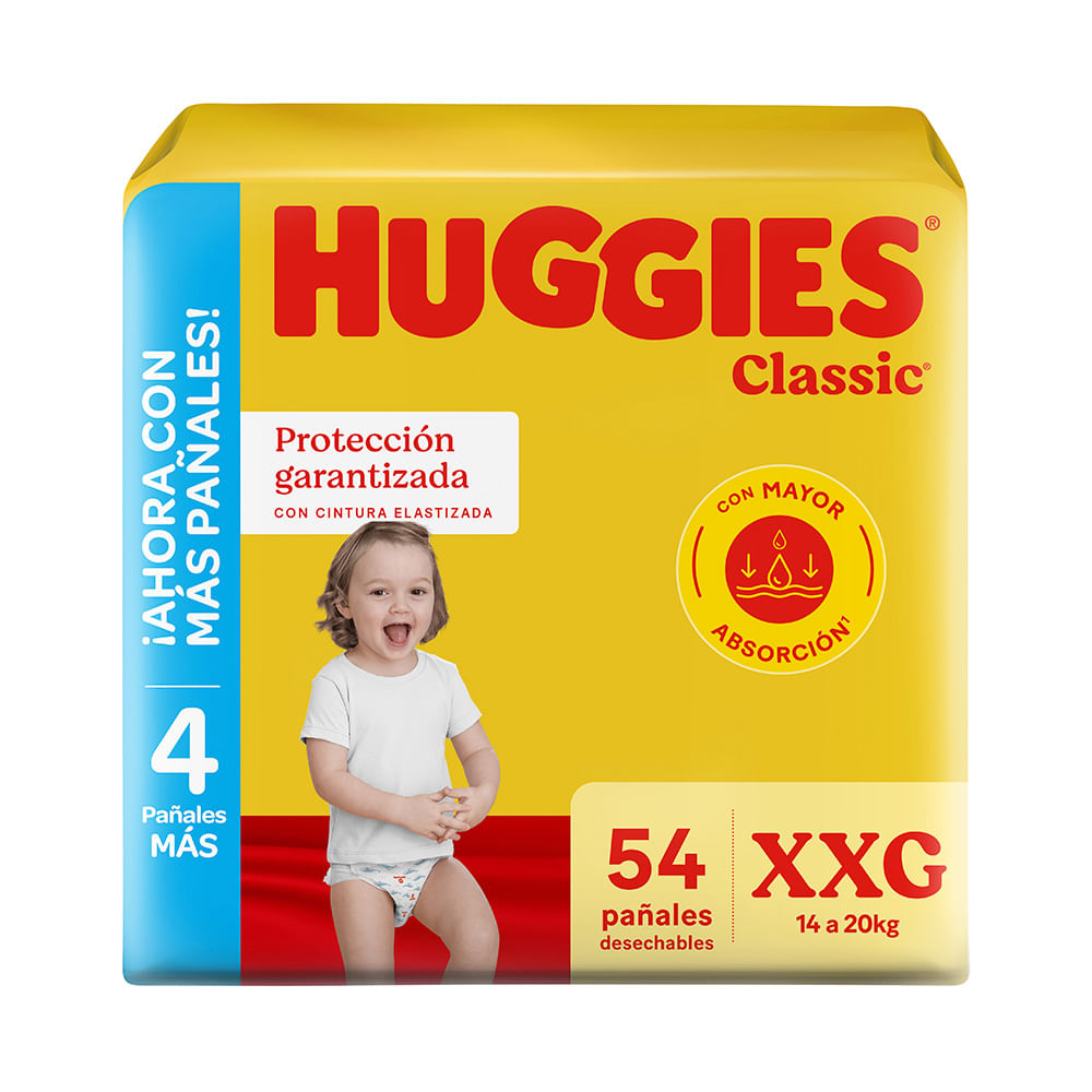 Pañales Classic XXG x 54 Un Huggies