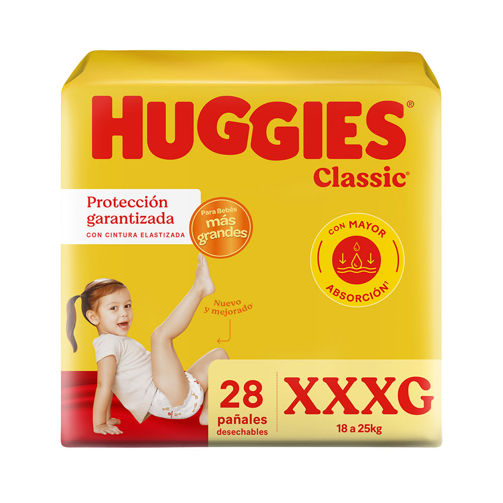 Pañales Classic XXXG x 28 Un Huggies