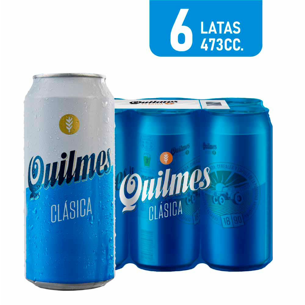 Cerveza Rubia 473 Ml x 6 Un Quilmes