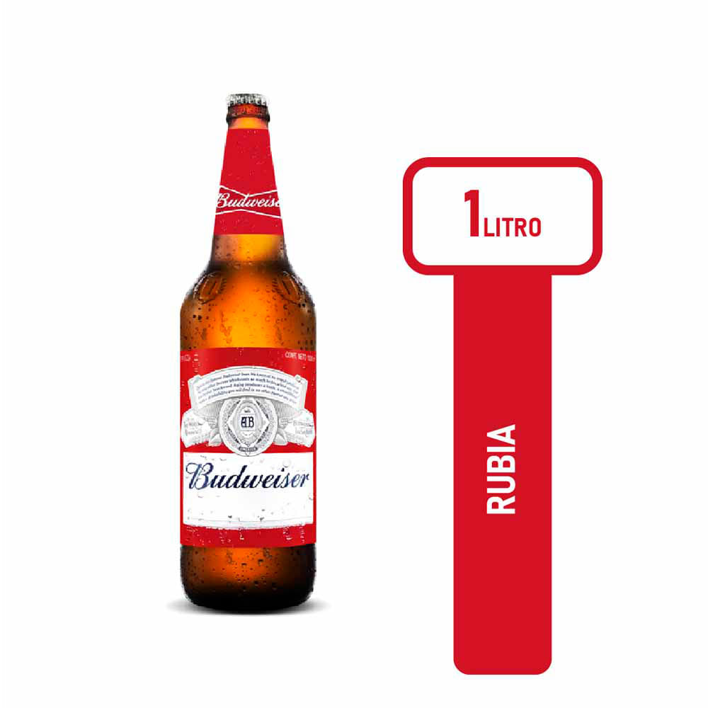 Cerveza Rubia 1 Lts Budweiser