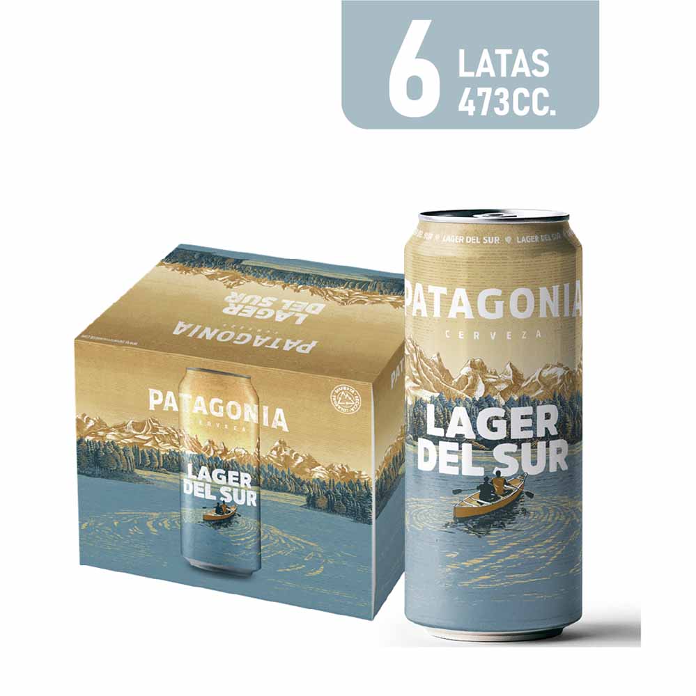 Cerveza Lager del Sur 473 Cc x 6 Un Patagonia