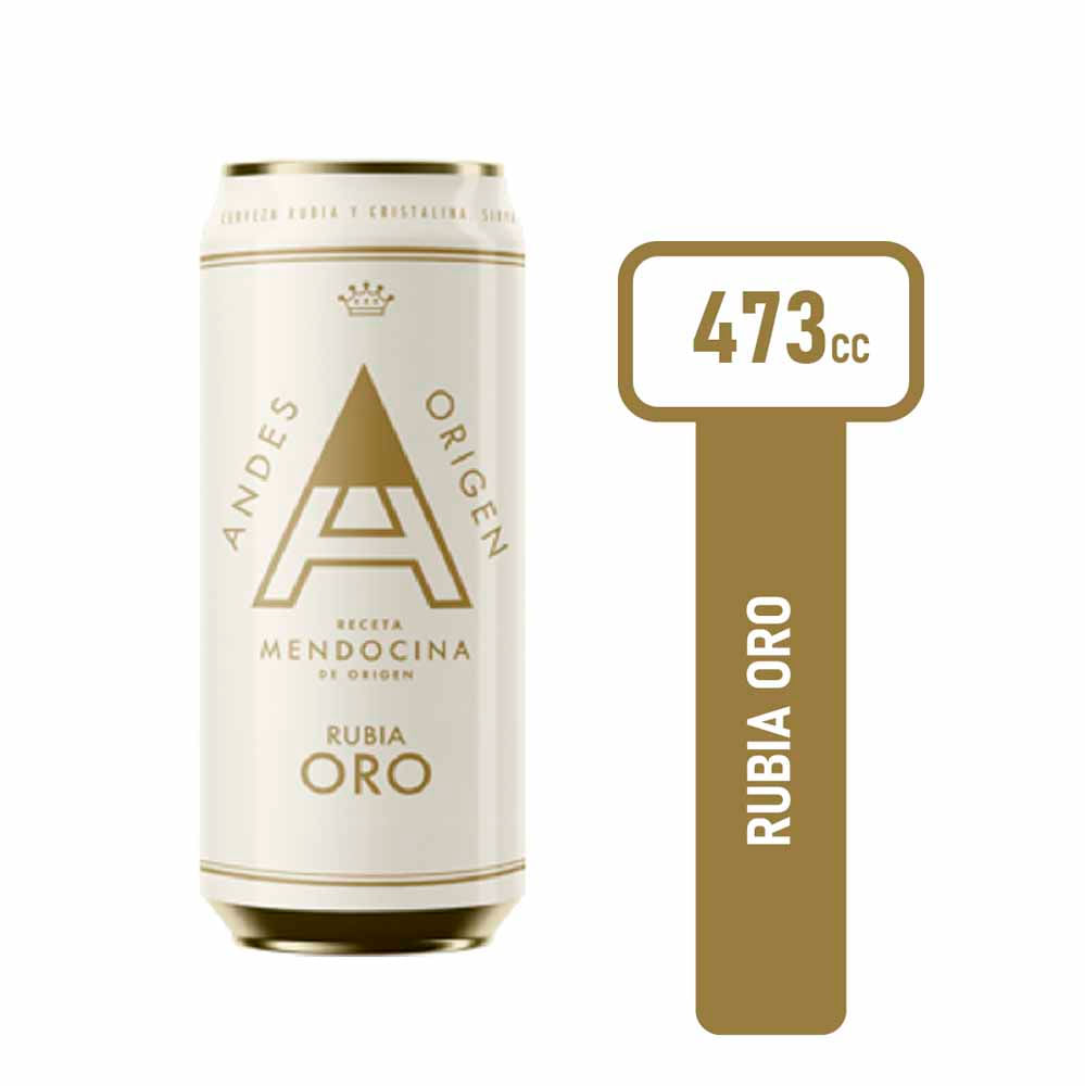 Cerveza Andes Origen Rubia Oro 473cc