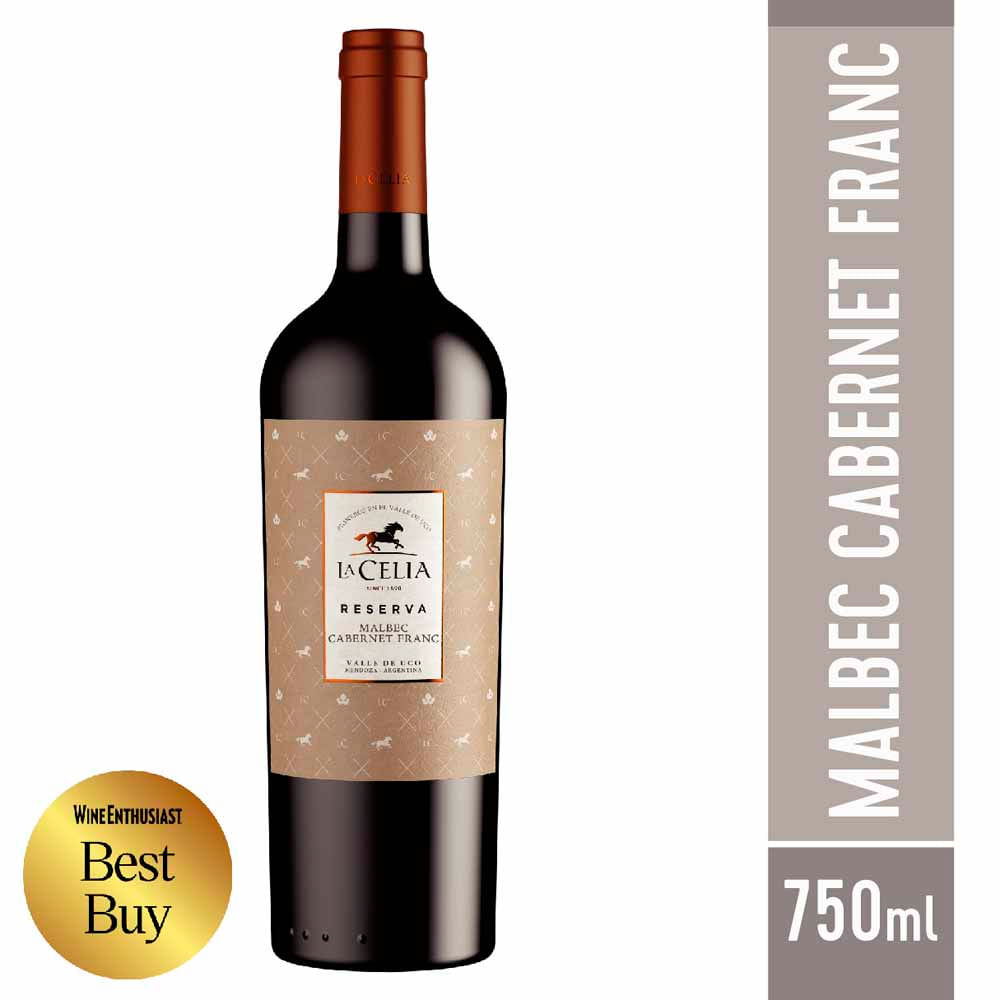 Vino Tinto Malbec y Cabernet Franc 750 Cc La Celia