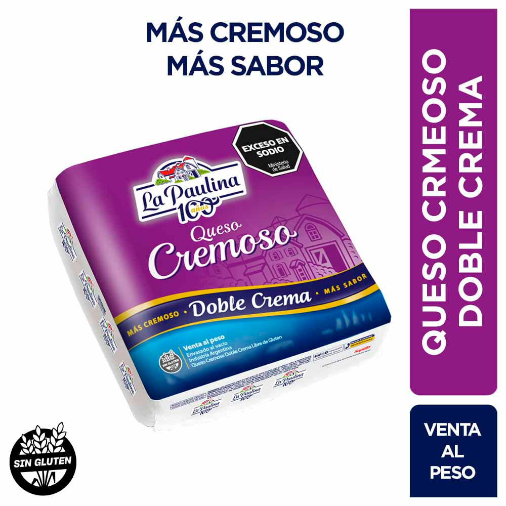 Queso Cremoso Doble Crema x 1 Kg La Paulina