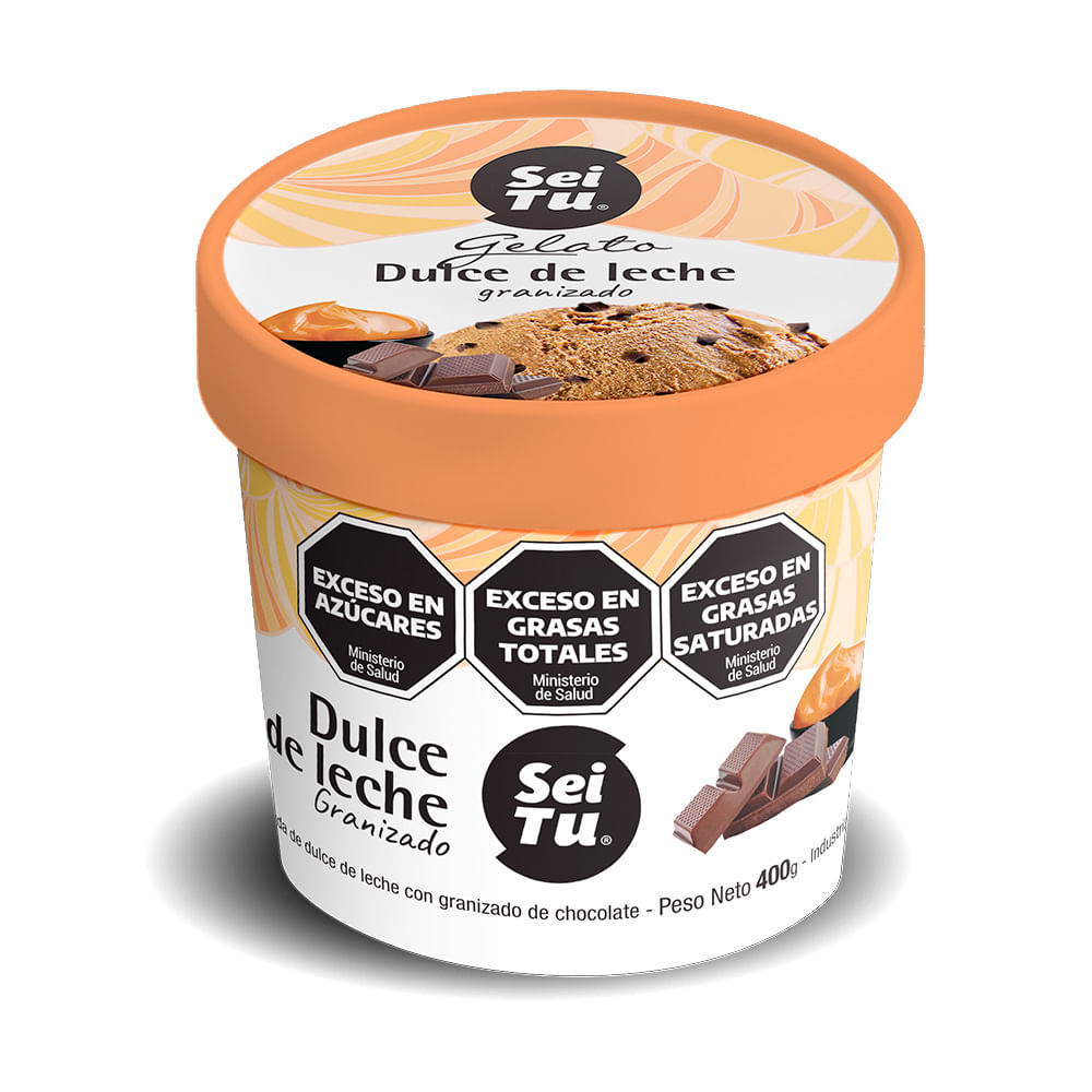 Helado Premium Sei Tu Dulce De Leche Granizado 400 Gr