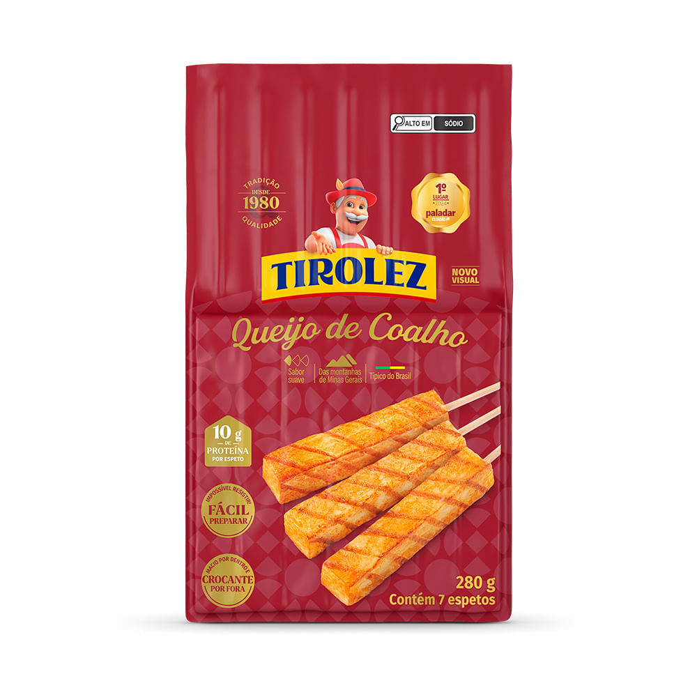 Queso en Brochetas Maduro Semicurado 0.280 Kg x 7 Un Tirolez
