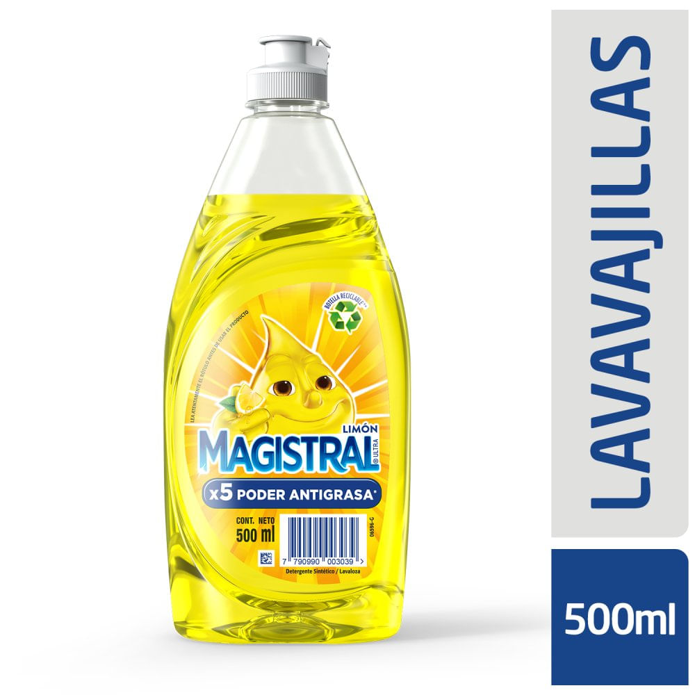 Detergente para Lavavajillas Ultra Limón 500 Ml Magistral