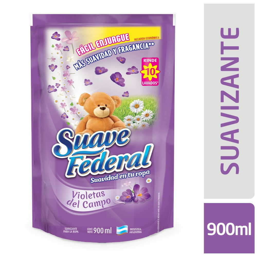 Suavizante para Ropa Violetas del Campo 900 Ml Suave Federal