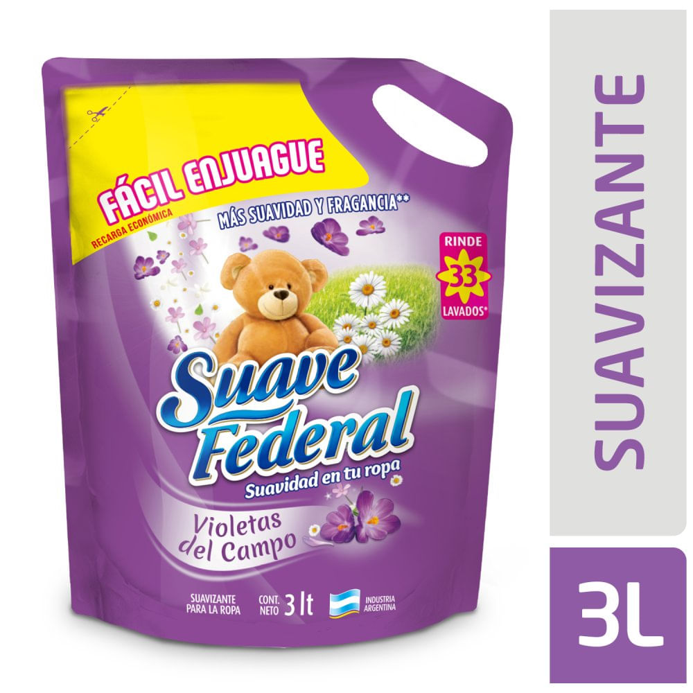 Suavizante para Ropa Violetas del Campo 3 Lts Suave Federal