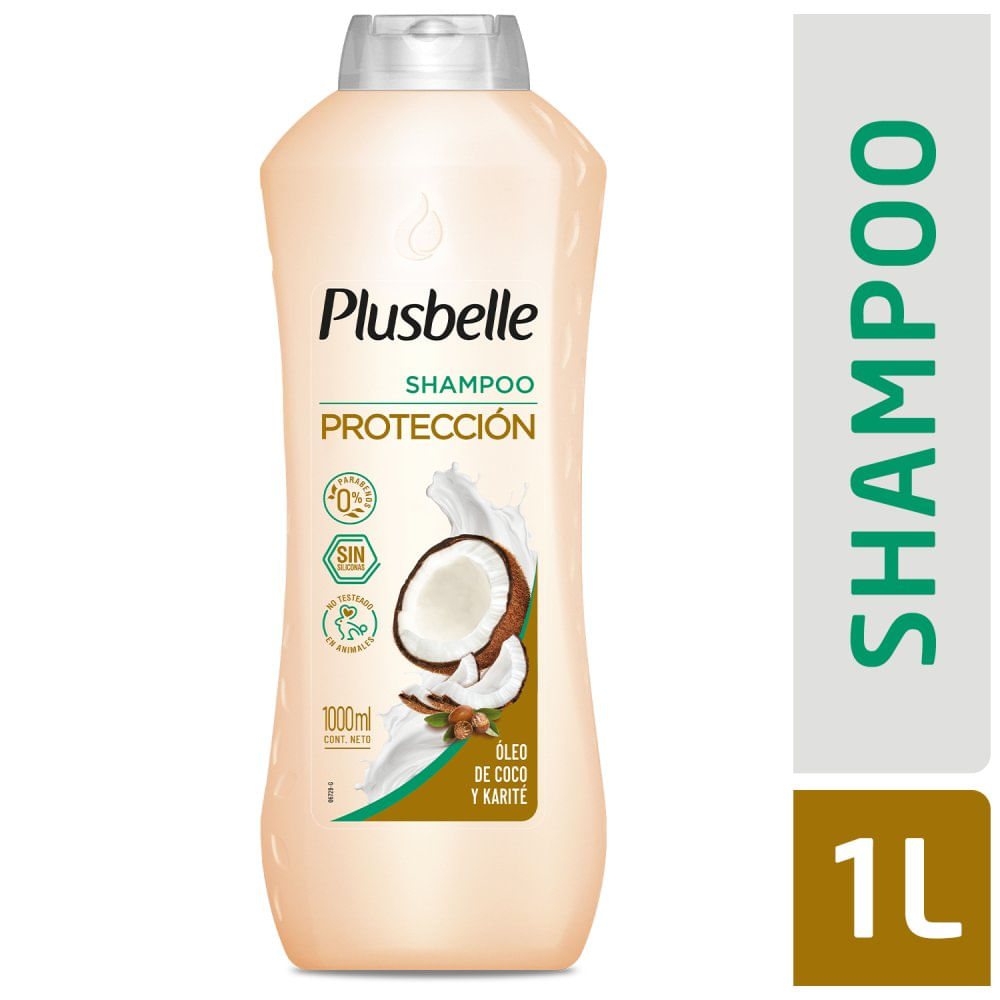 Shampoo Protección con Óleo de Coco y Karité 1000 Ml Plusbelle
