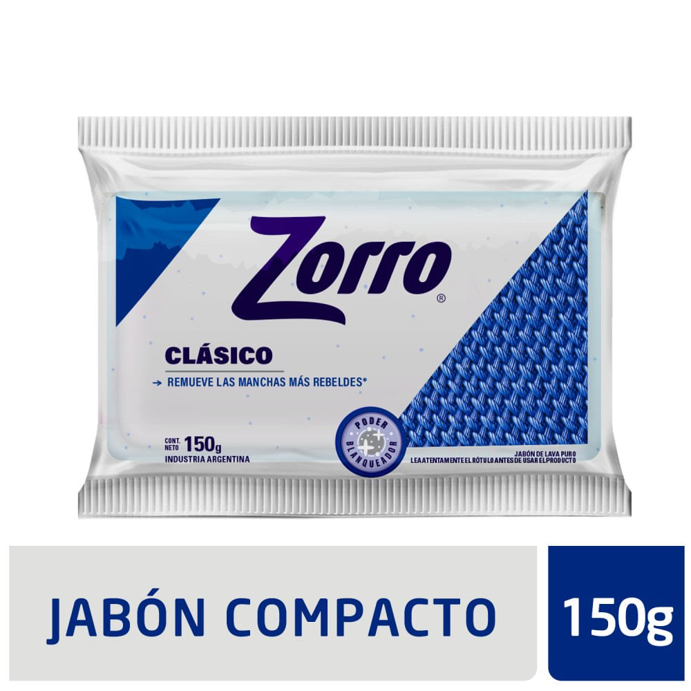 Jabon Compacto Zorro Clasico 150g