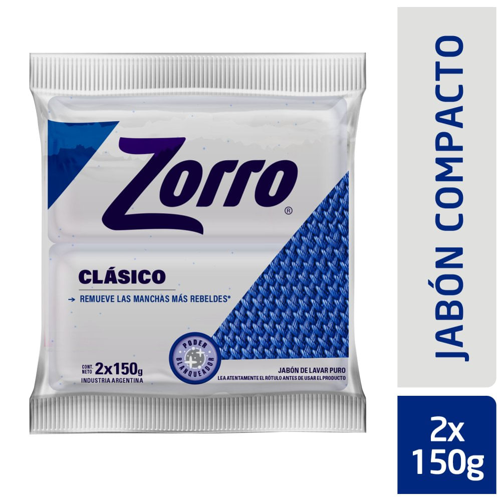 Jabón en Pan 300 Grs x 2 Un Zorro