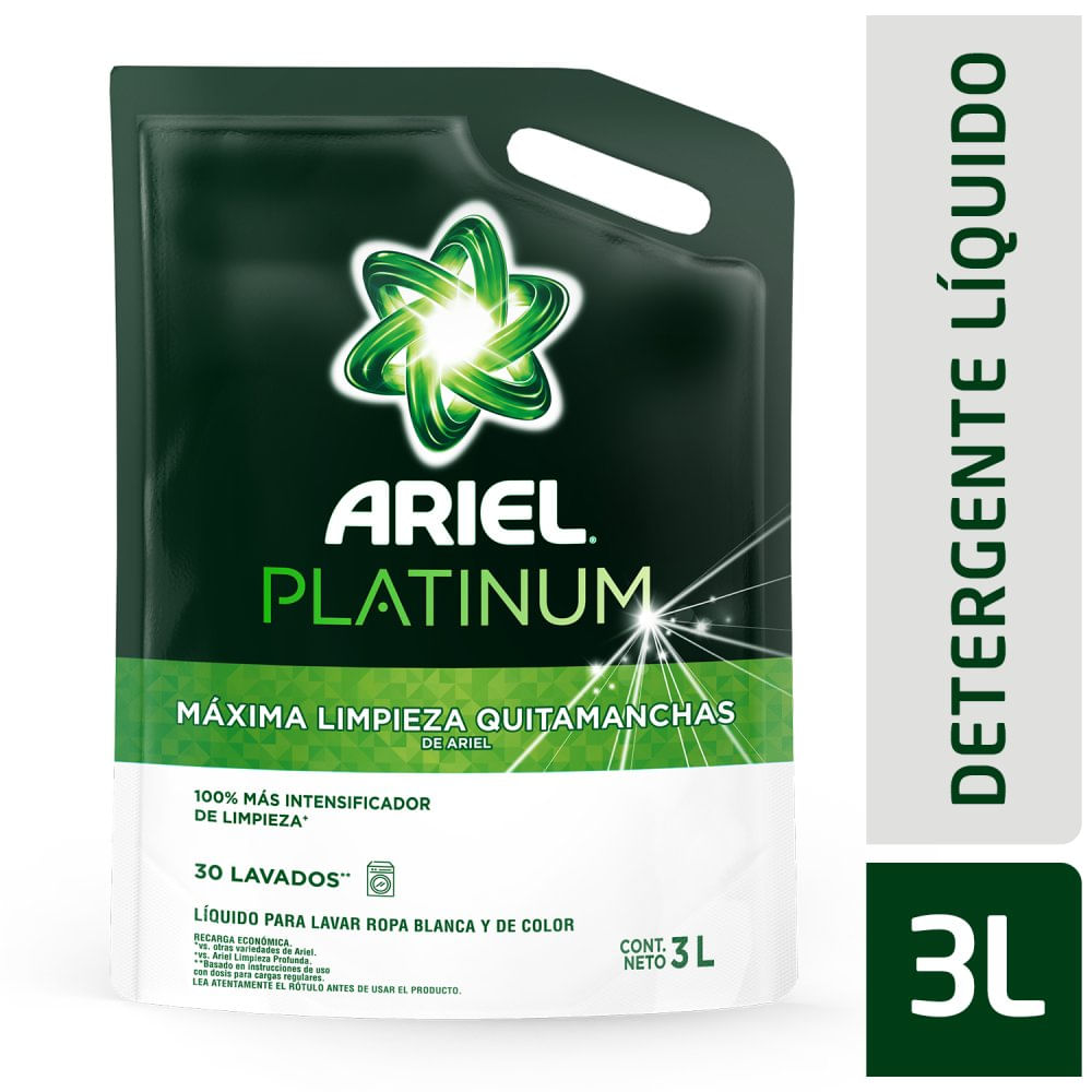 Jabón Líquido para Ropa Platinum 3 Lts Ariel