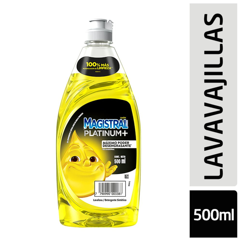 Detergente para Lavavajillas Platinum Limón 500 Ml Magistral