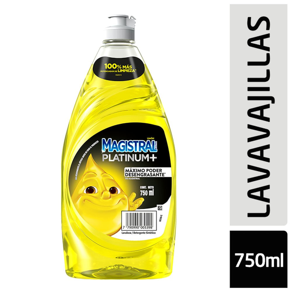 Detergente para Lavavajillas Platinum Limón 750 Ml Magistral