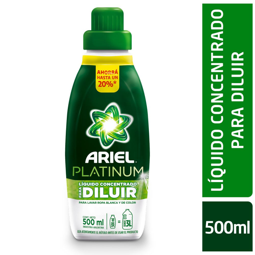 Jabón Líquido Concentrado Diluible Rinde 3 Lts Ariel