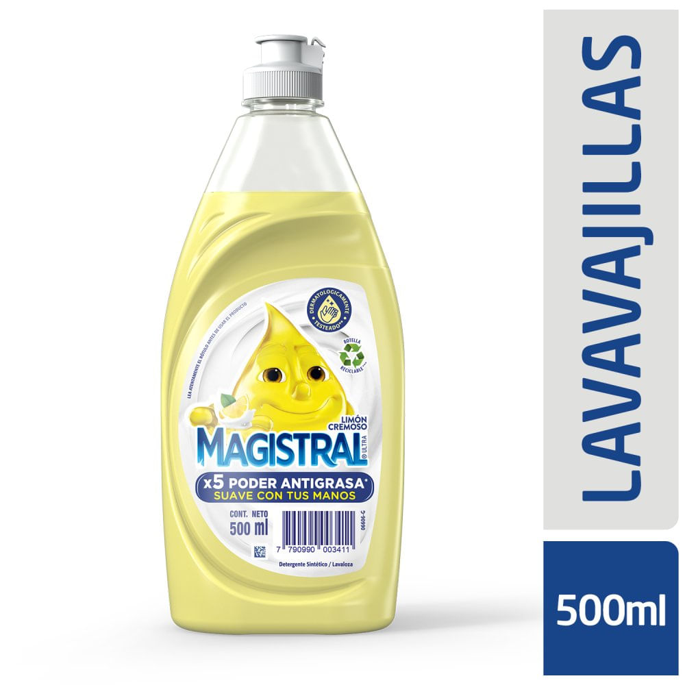 Detergente para Lavavajillas Limón Cremoso 500 Ml Magistral