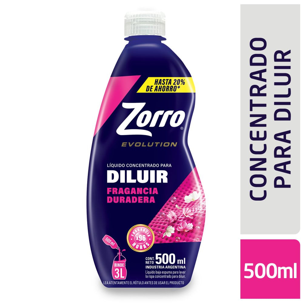 Detergente para Ropa Evolution 500 Ml Zorro