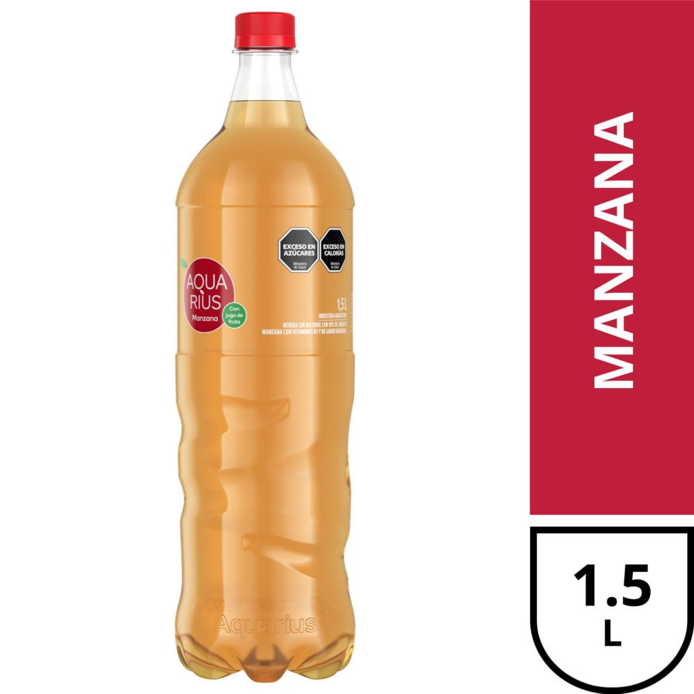 Agua Saborizada Sabor Manzana 1.5 Lts Aquarius