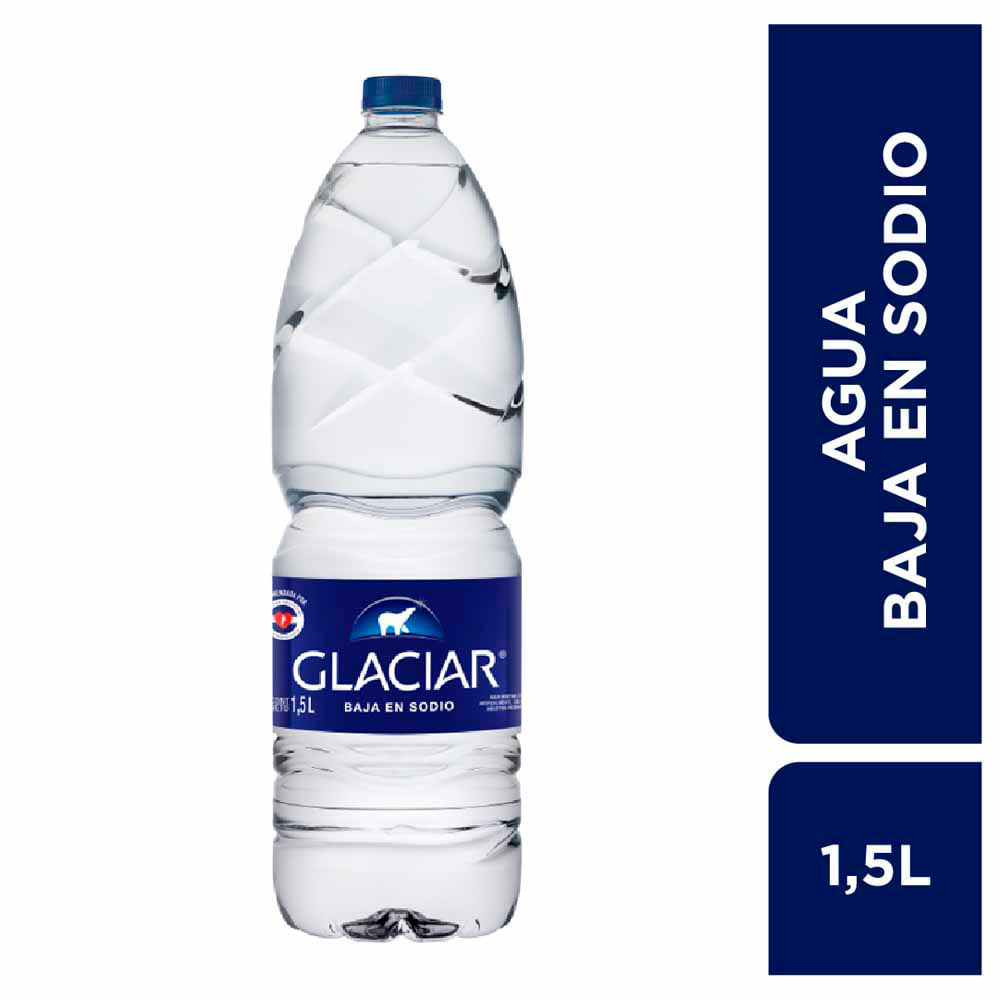 Agua Mineral sin Gas Bajo Sodio 1.5 Lts Glaciar