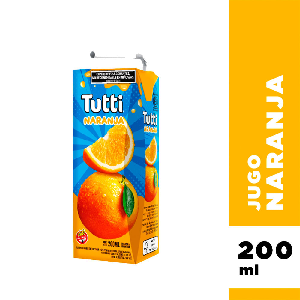 Jugo Sabor Naranja 200 Ml Tutti