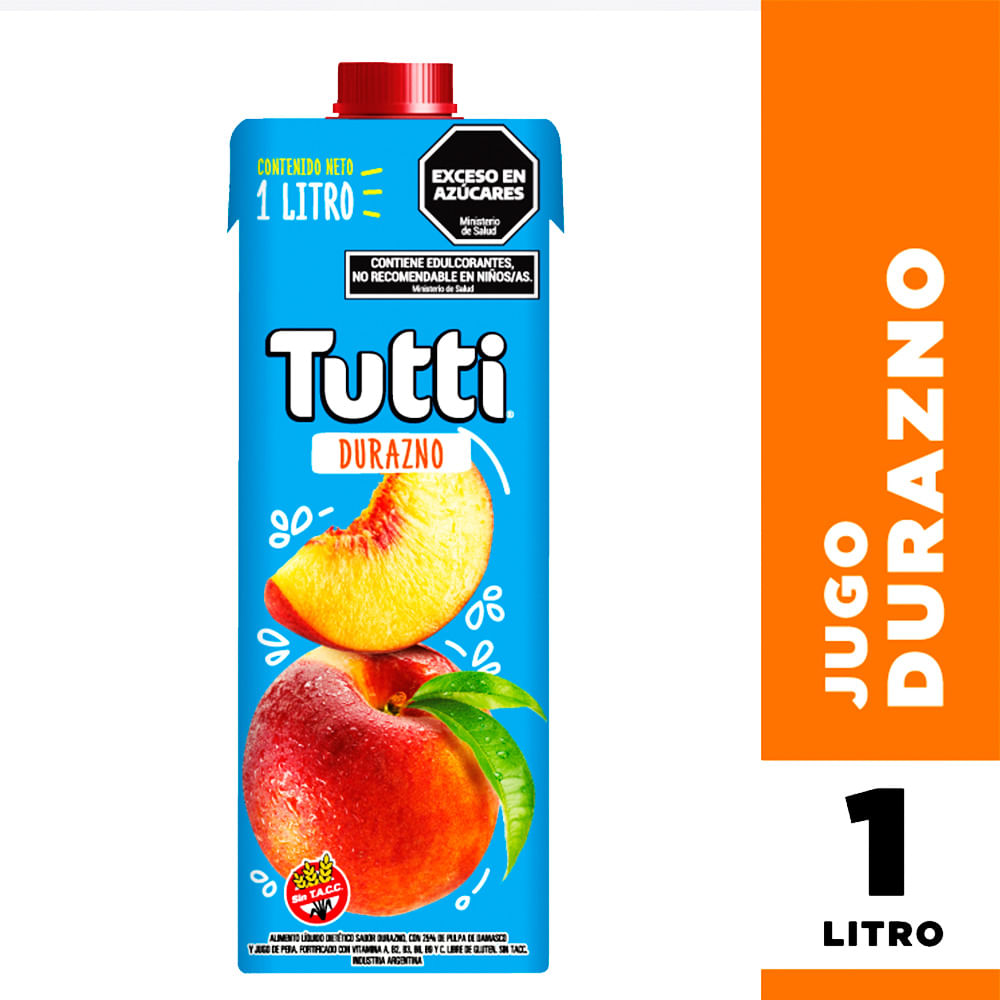 Jugo Fresco Sabor Durazno 1 Lts Tutti