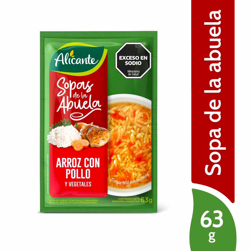 Sopa Arroz Con Pollo Y Vegetales Alicante 63 Gr
