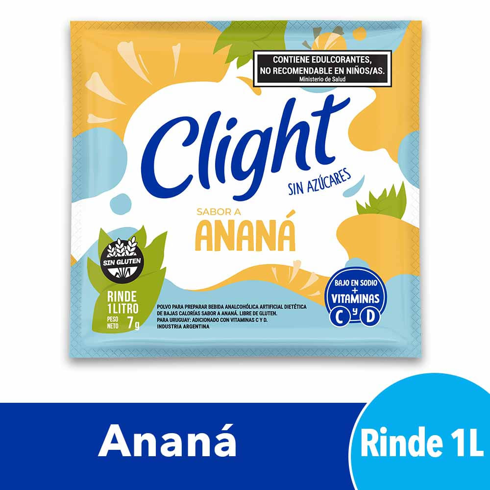 Jugo En Polvo Ananá 7 Grs Clight