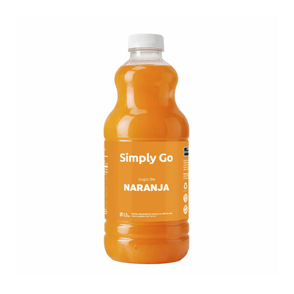 Jugo Fresco Sabor Naranja 1,5 Lts Simply Go