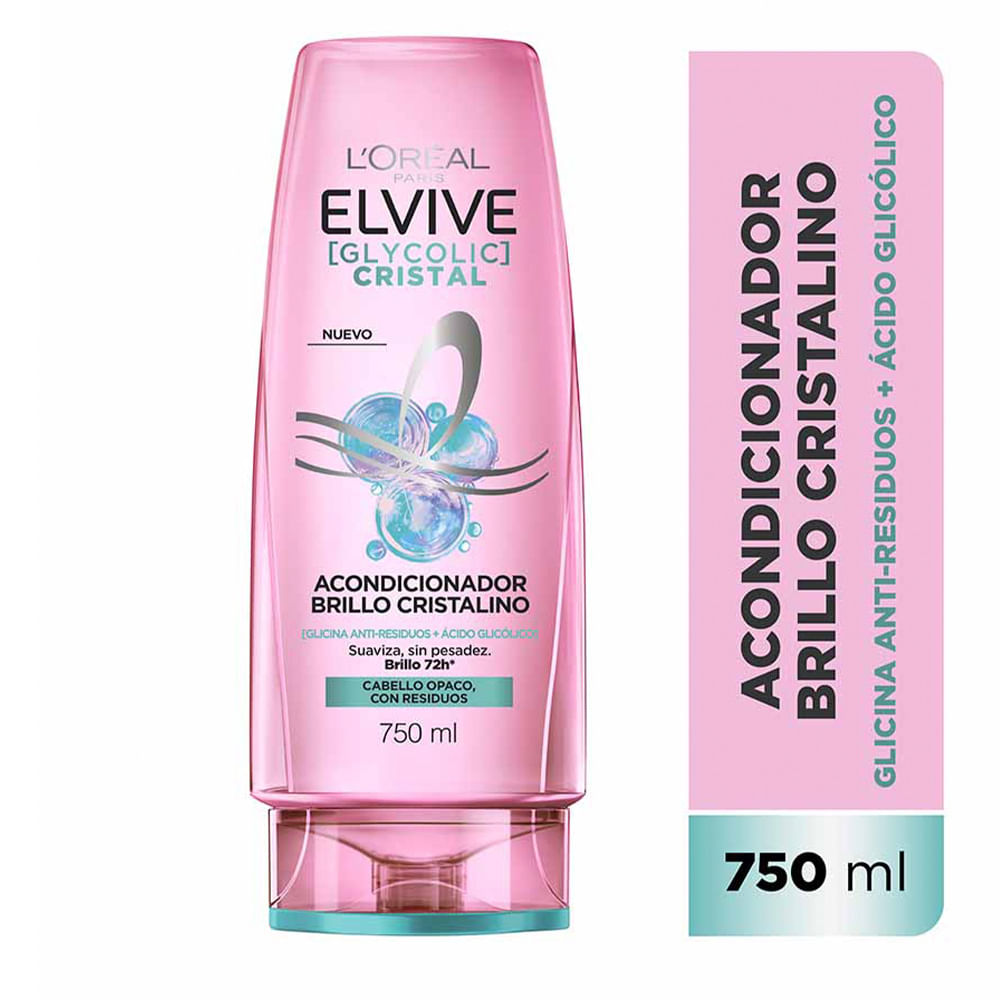 Acondicionador Brillo Cristalino Glycolic Cristal 750 Ml Elvive