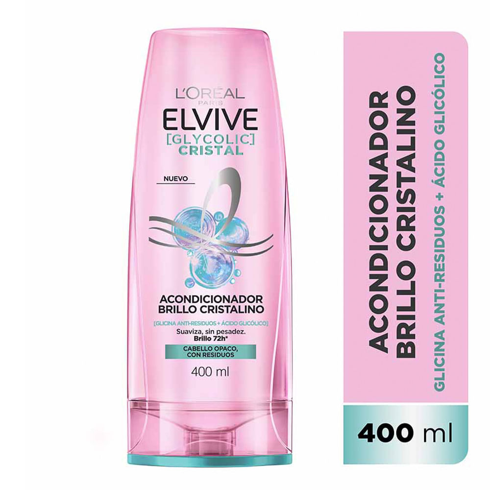 Acondicionador Brillo Cristalino Glycolic Cristal X 400 Ml Elvive