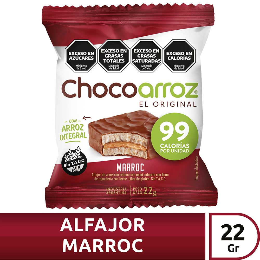 Alfajor de Arroz Sabor Marroc 22 Grs Chocoarroz