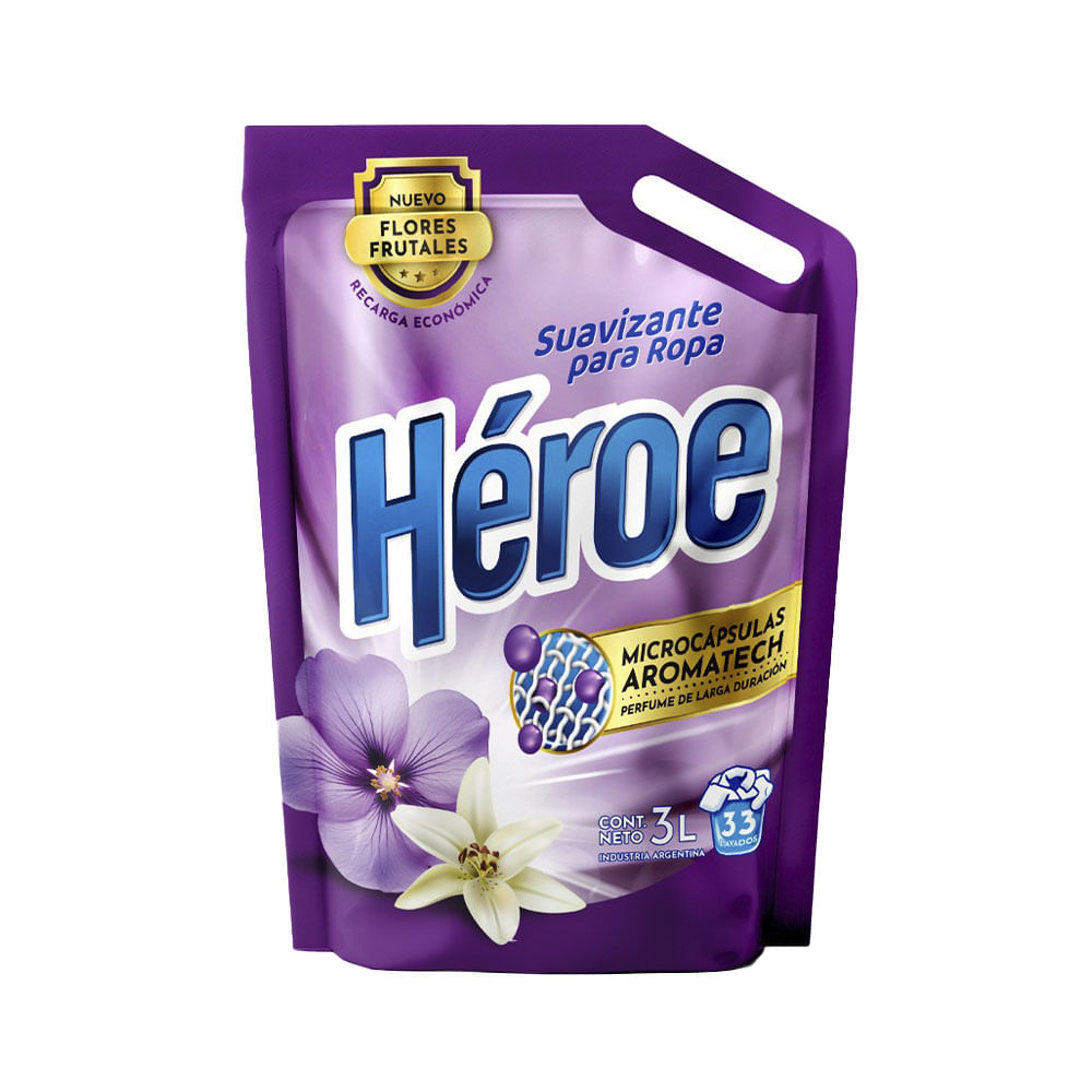 Suavizante para Ropa Flores Frutales 3 Lts Héroe