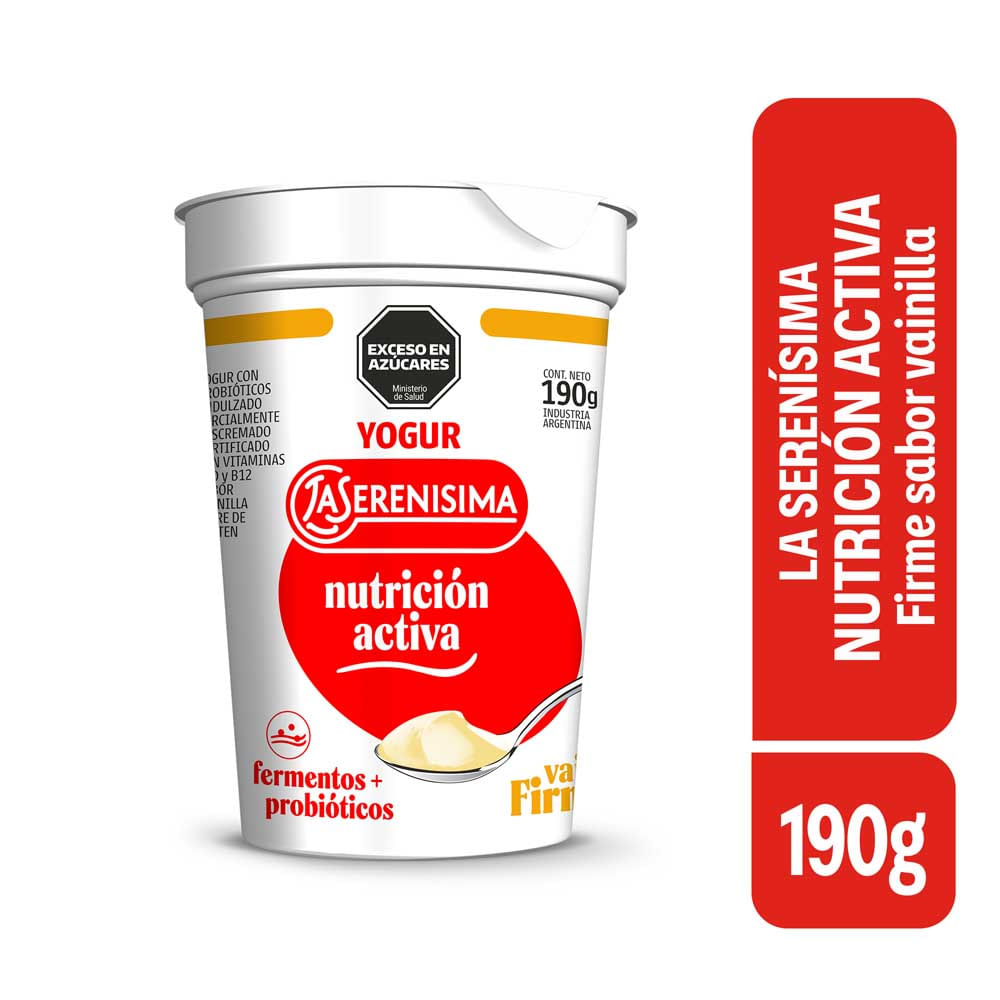 Yogur Sabor Vainilla Firme 190 Grs La Serenisima
