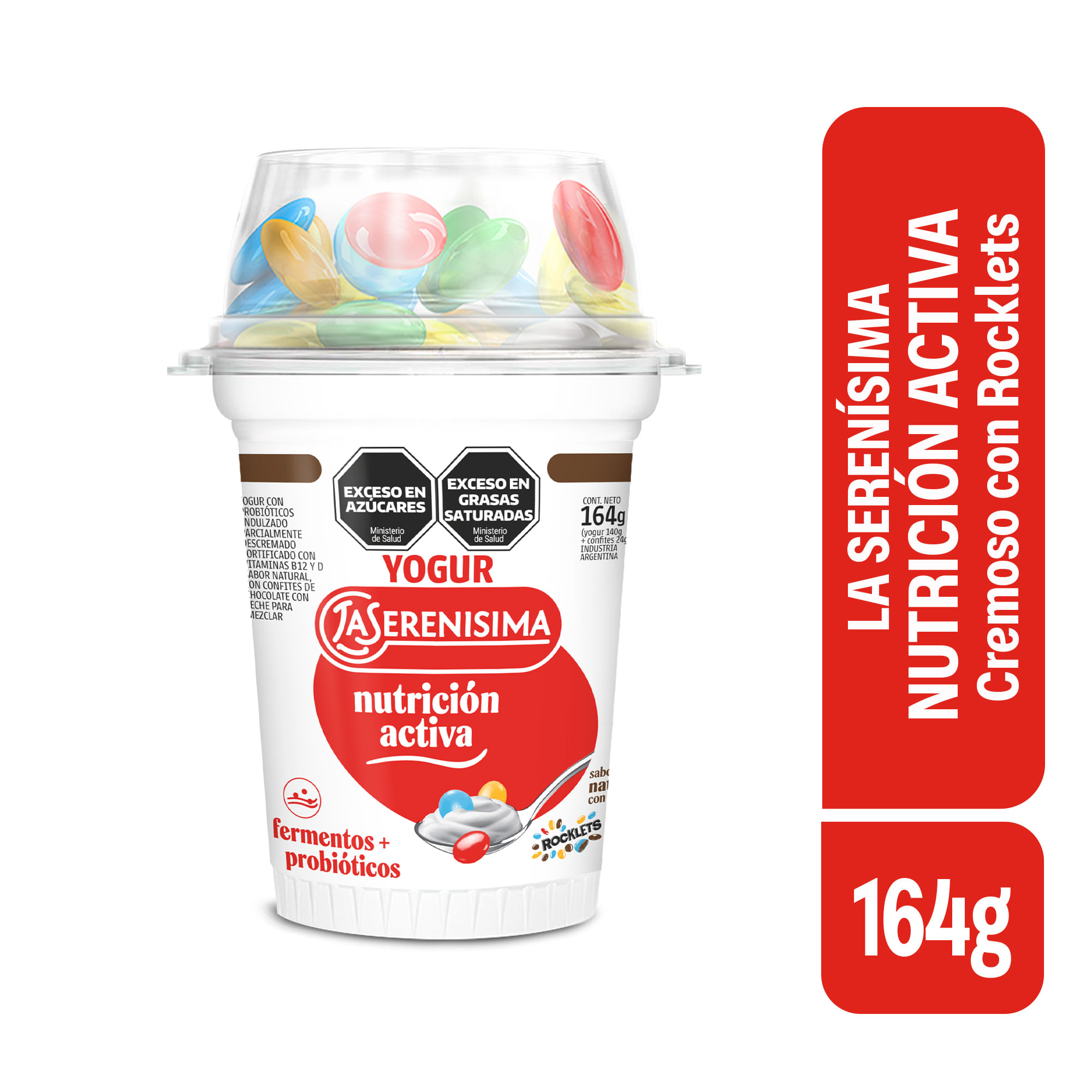 Yogur Entero Cremoso Con Rocklets 164 Grs La Serenísima