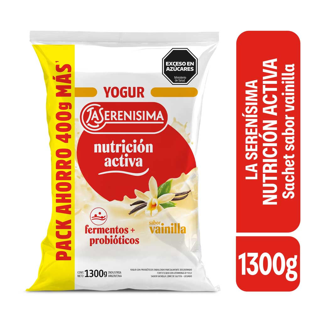 Yogurt Sabor Vainilla Semidescremado 1300 Grs La Serenisima