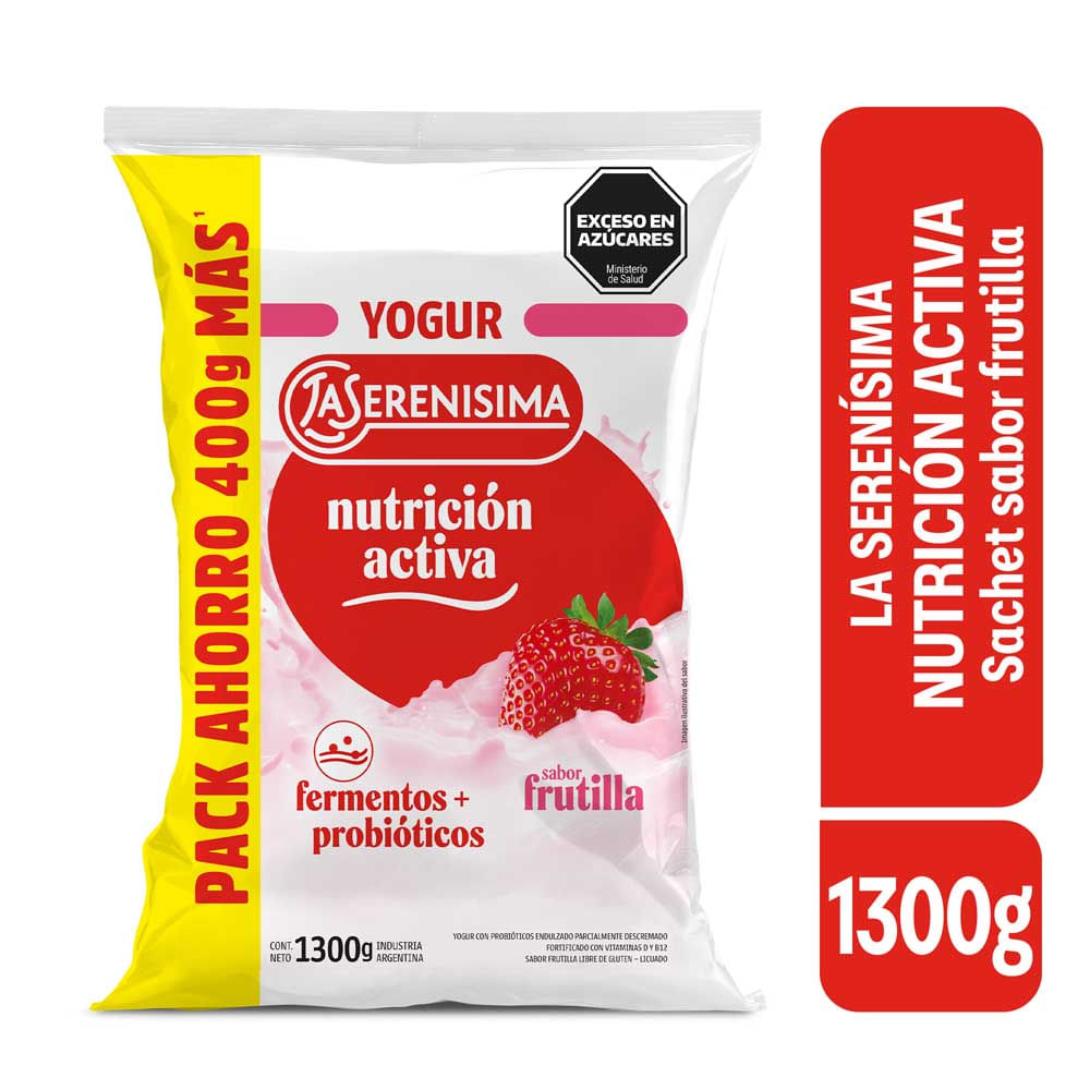Yogur Sabor Frutilla Nutrición Activa 1300 Grs La Serenisima
