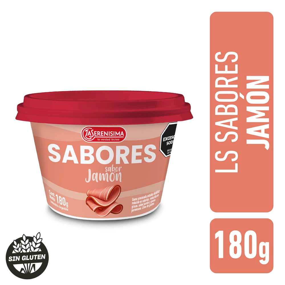 Queso Untable Sabor Jamón 0.18 Kg La Serenísima
