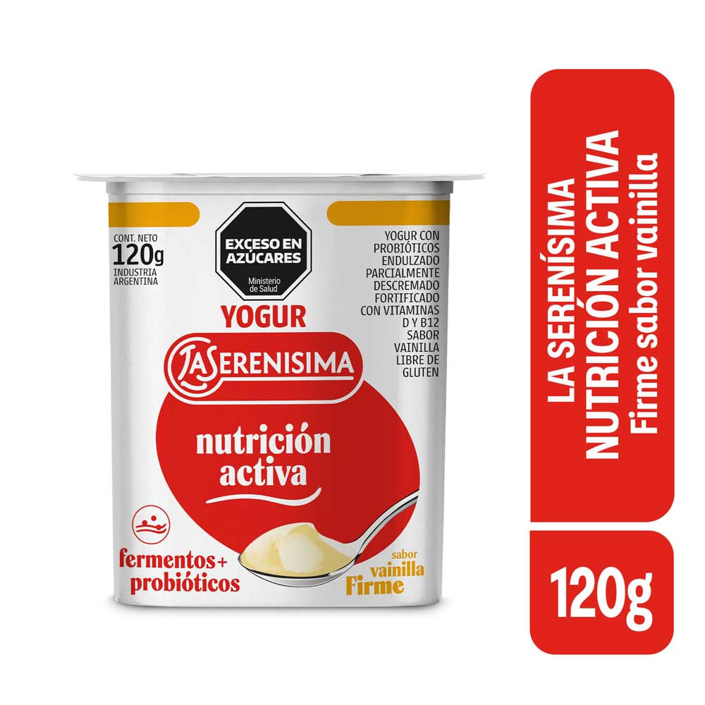 Yogur Sabor Vainilla Firme Semidescremado 120 Grs La Serenisima