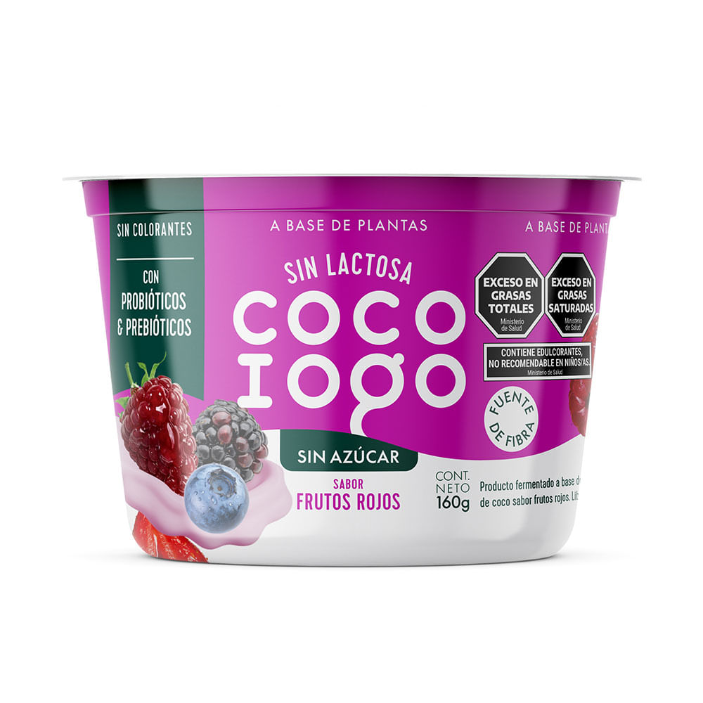 Yogurt Sabor Frutos rojos 160 Grs Cocoiogo